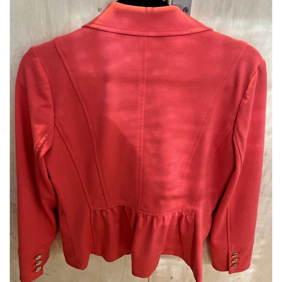 Linea by Louis Dell'Olio Women Blazer Jacket Size Small Orange Red Office Gold - Picture 8 of 9